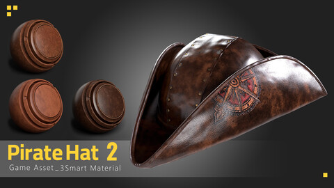 Pirate Hat 2 - Game Asset - 3 Smart Material