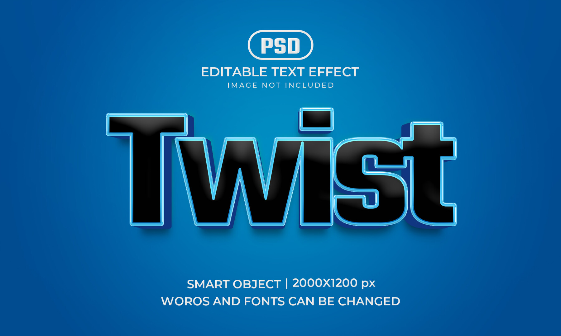 Artstation 3d Twist Psd Fully Editable Text Effect Layer Style Psd Mockup Template Artworks