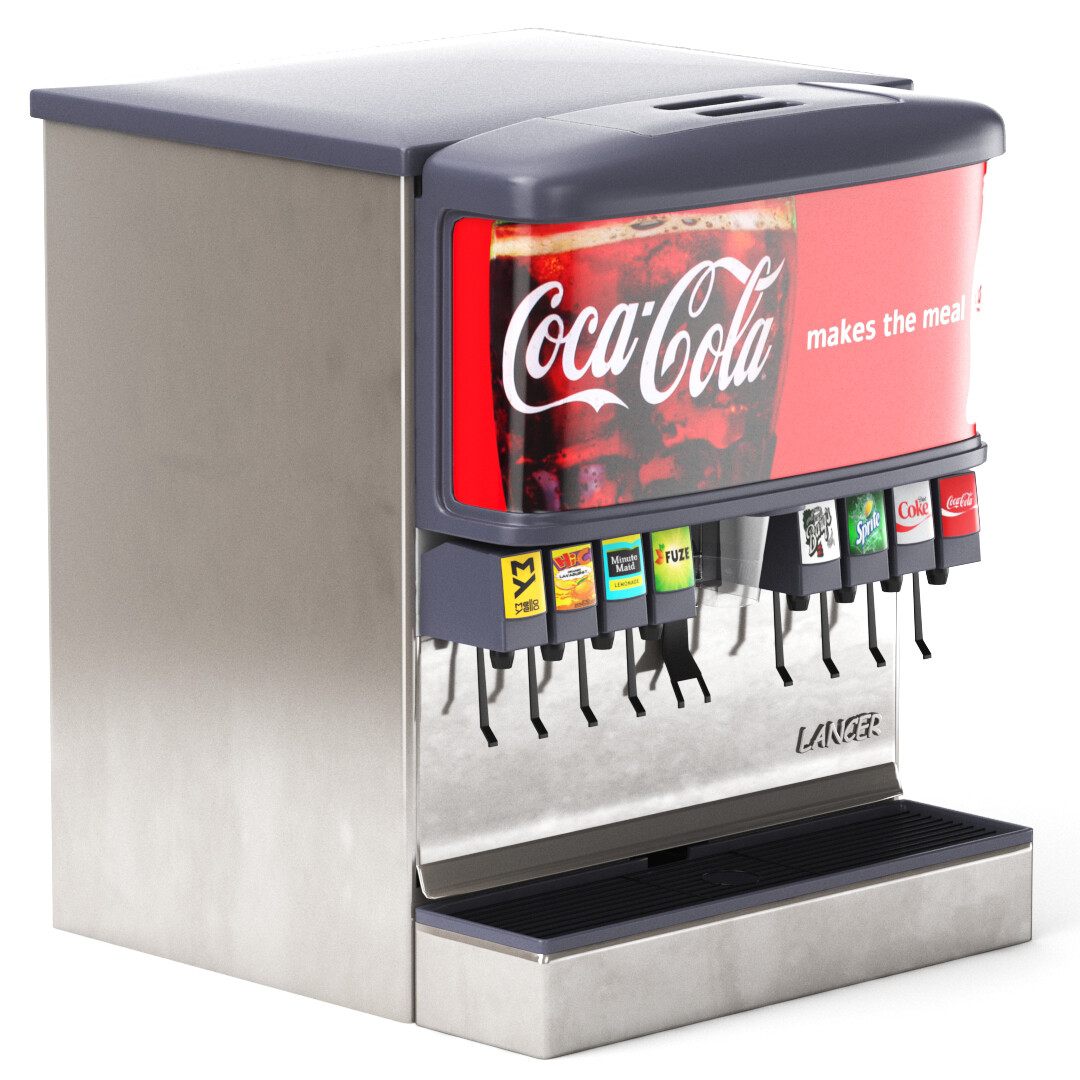 ArtStation - 8-Flavor Ice & Beverage Soda Fountain_02 3D Model | Resources