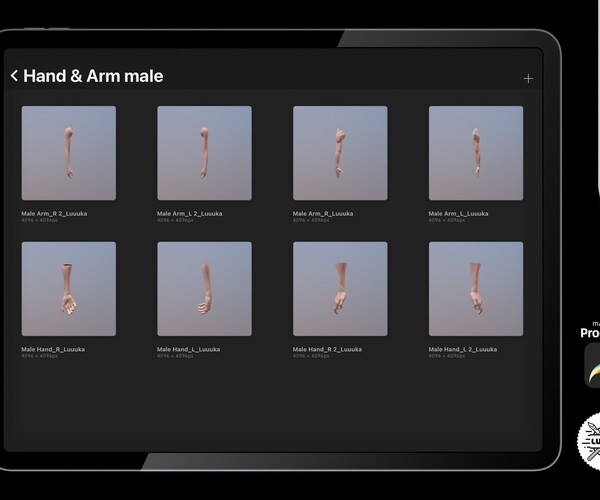 ArtStation - Procreate 3d Models (4K) Arm Male | Resources
