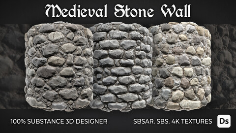 Medieval Stone Wall - Substance Designer Material