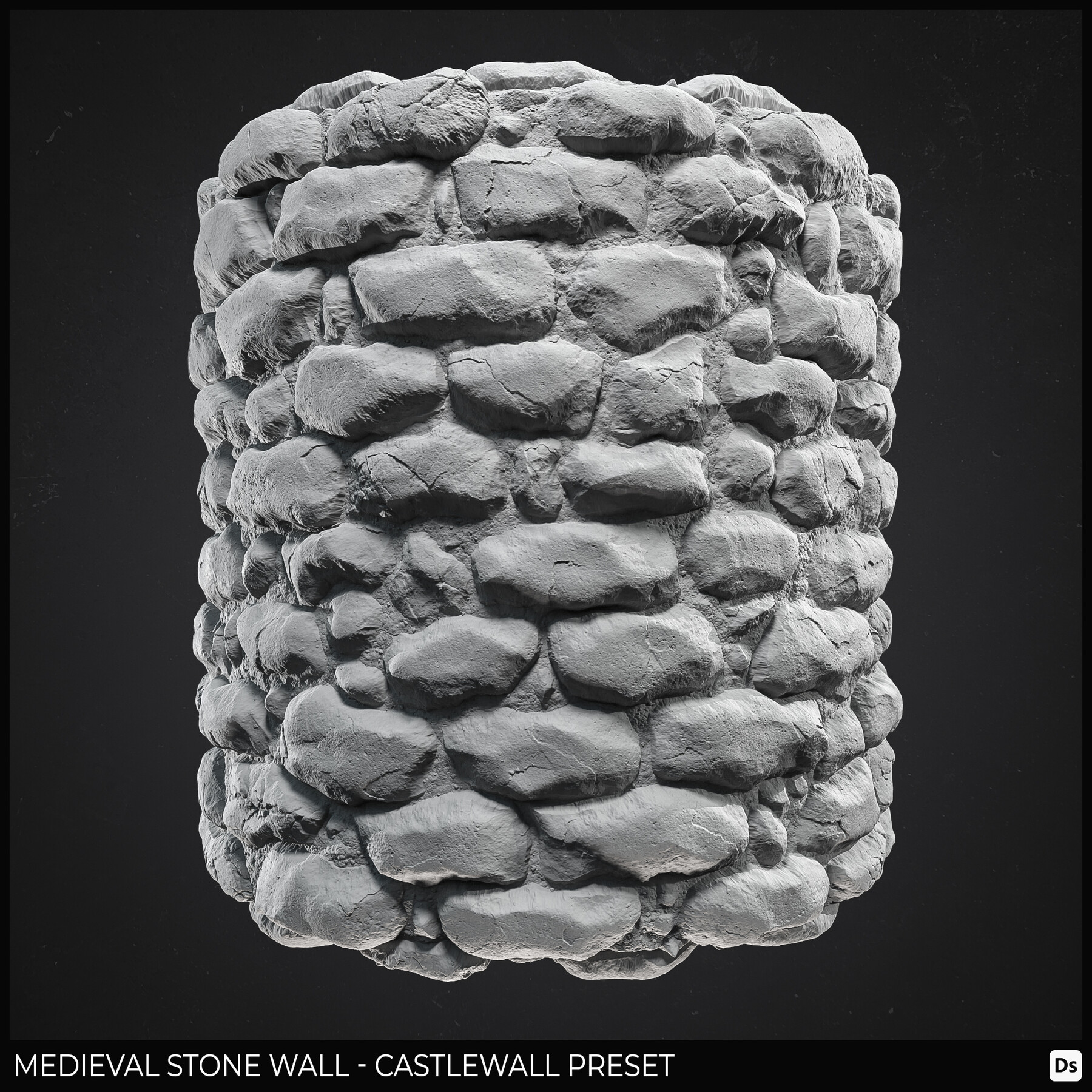 ArtStation - Medieval Stone Wall - Substance Designer Material | Resources