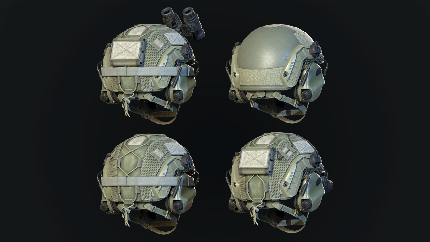 ArtStation - Tactical helmet — Game Ready | Game Assets