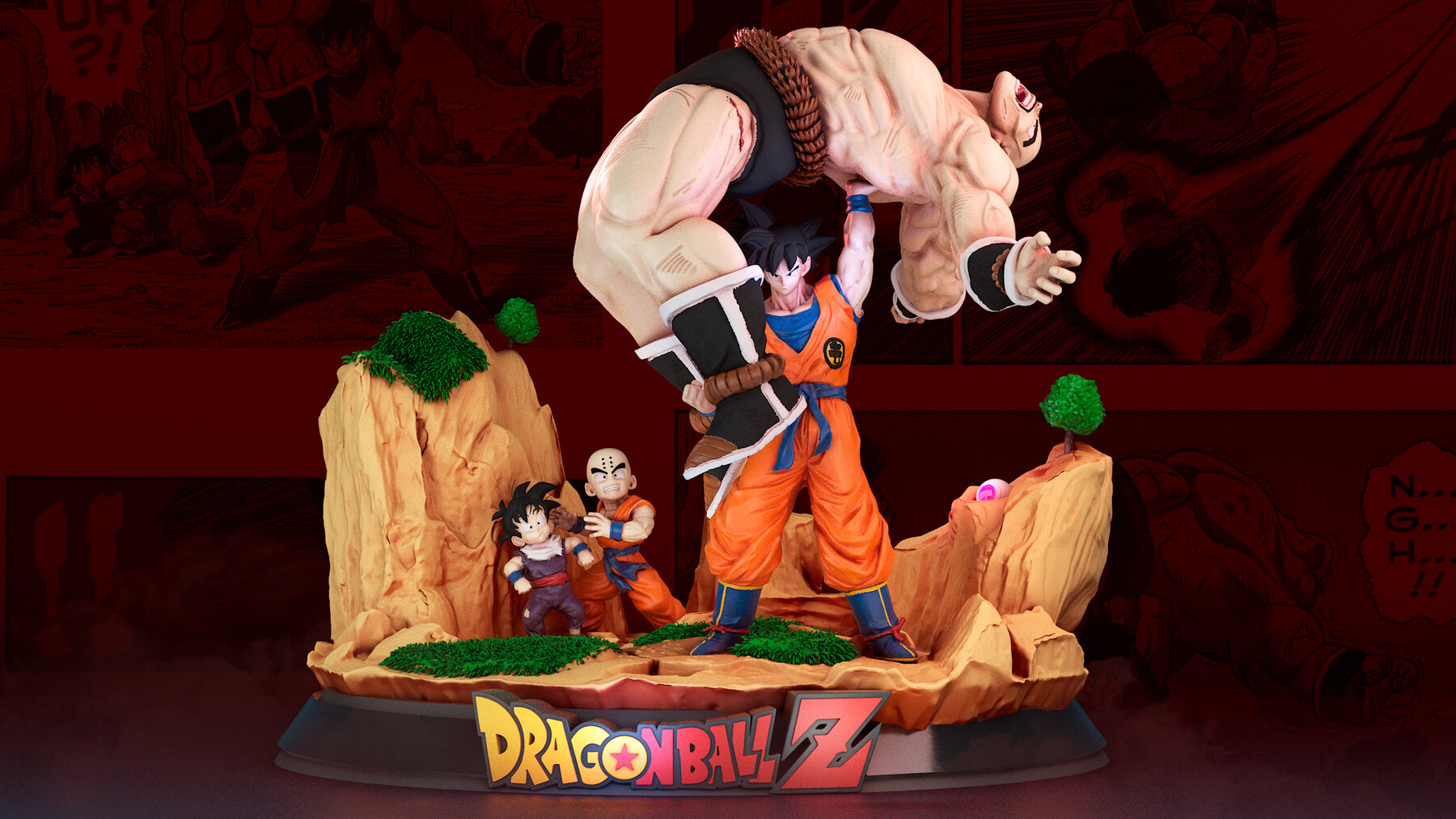 Raditz Goku Vegeta Piccolo Nappa, goku, dragon, fictional