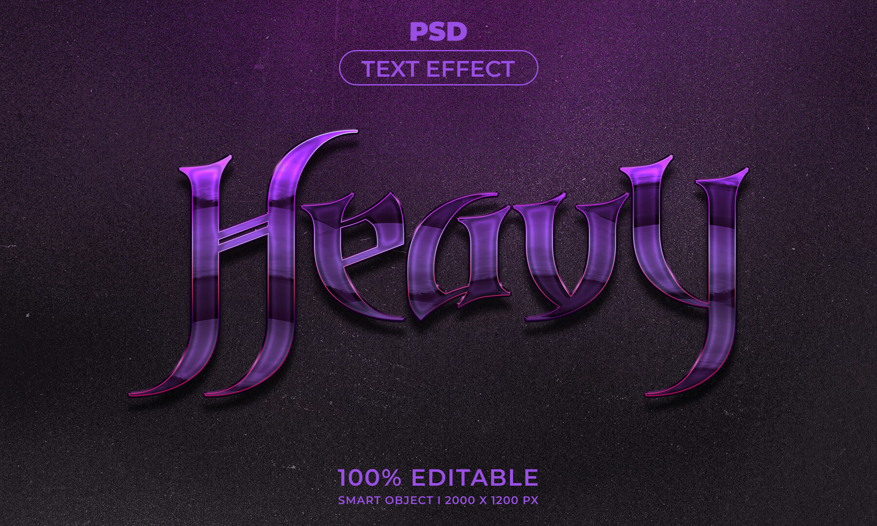 ArtStation - 3D Heavy. PSD Fully Editable Text Effect. Layer Style PSD ...