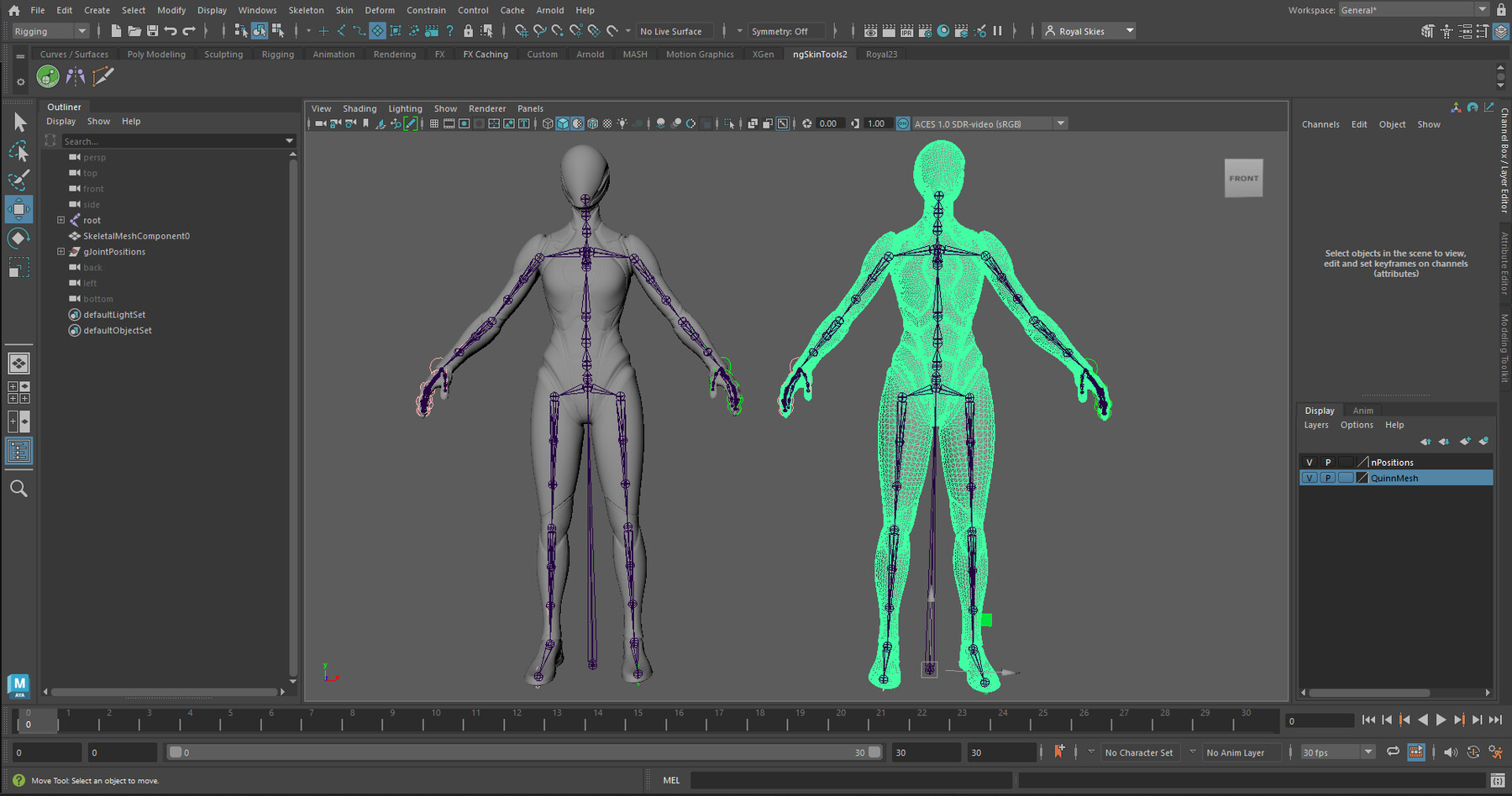 ArtStation - Unreal 5 Skeleton EDITOR (Maya) | Game Assets