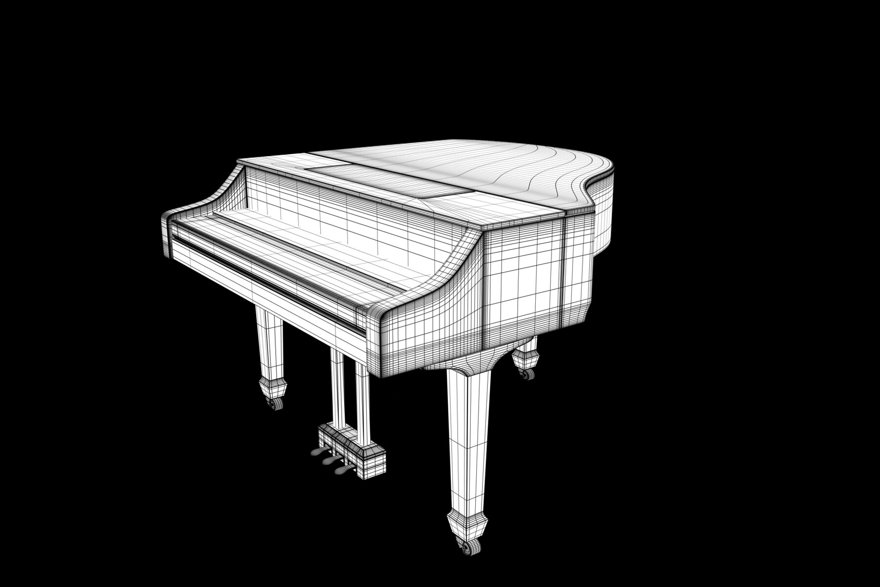 ArtStation - Grand V piano Roland 3D model | Resources