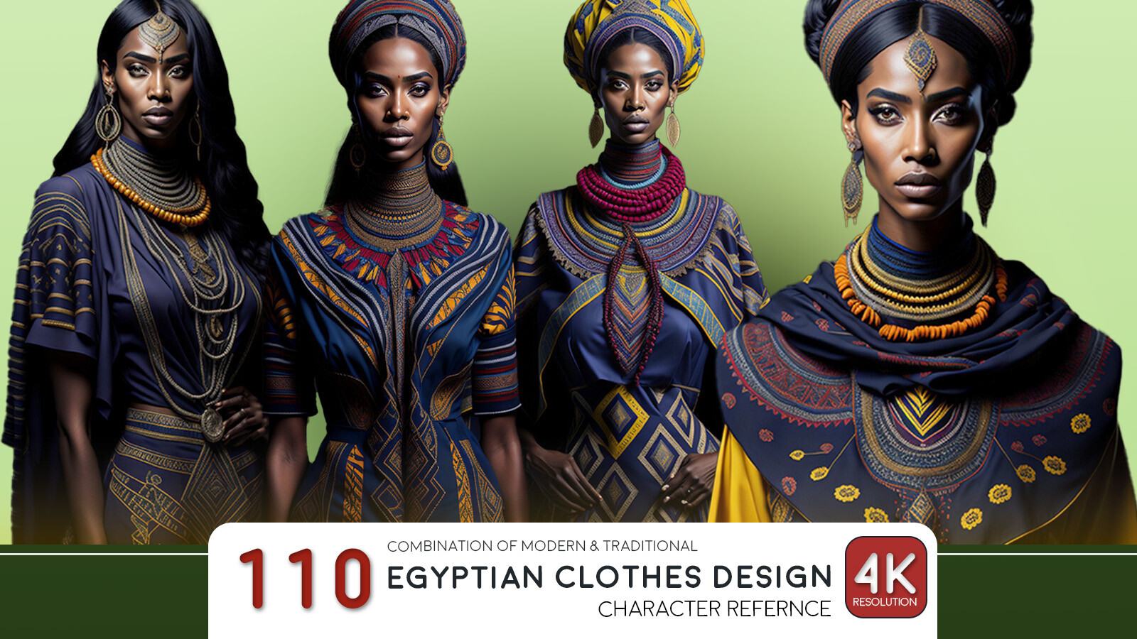 ArtStation - Egyptian Clothes Design-4K|Character Reference Image ...