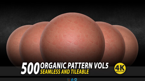 500 Organic Pattern Vol5 (Seamless And Tileable)