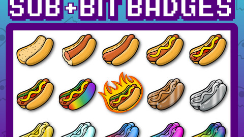 ArtStation - 18 Bits Badges For Twitch, Subscribe Badges, Cheer