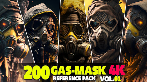 200 4K Gas-Mask Reference Pack Vol.01