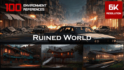 100 Ruined World Landscape - Environment References | 6K Resolution