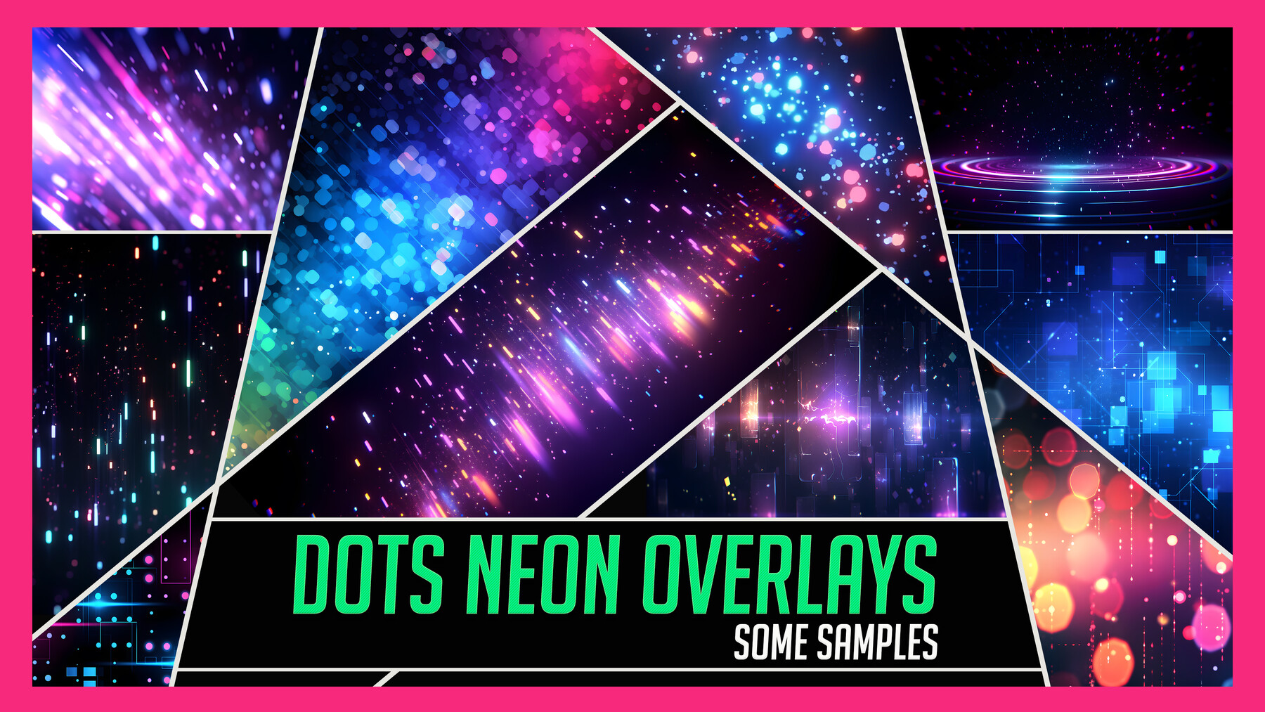 ArtStation - PHOTOBASH 200+ Dots Neon Overlay Effects Resource Pack ...