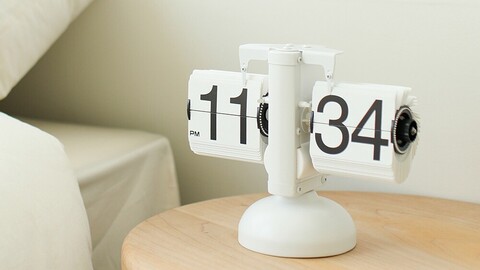 design retro flip table clock