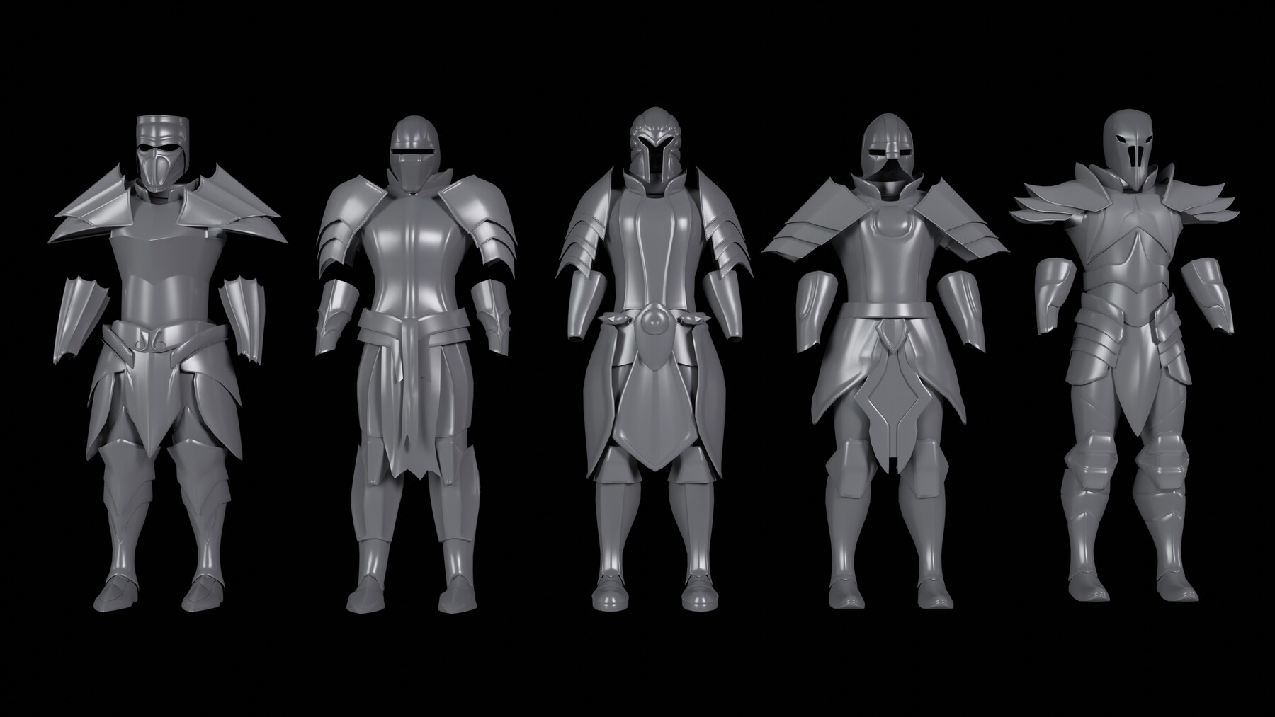 ArtStation 25 BODY ARMOR BaseMesh VOL3 Game Assets