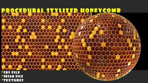 Procedural Stylized Honeycomb