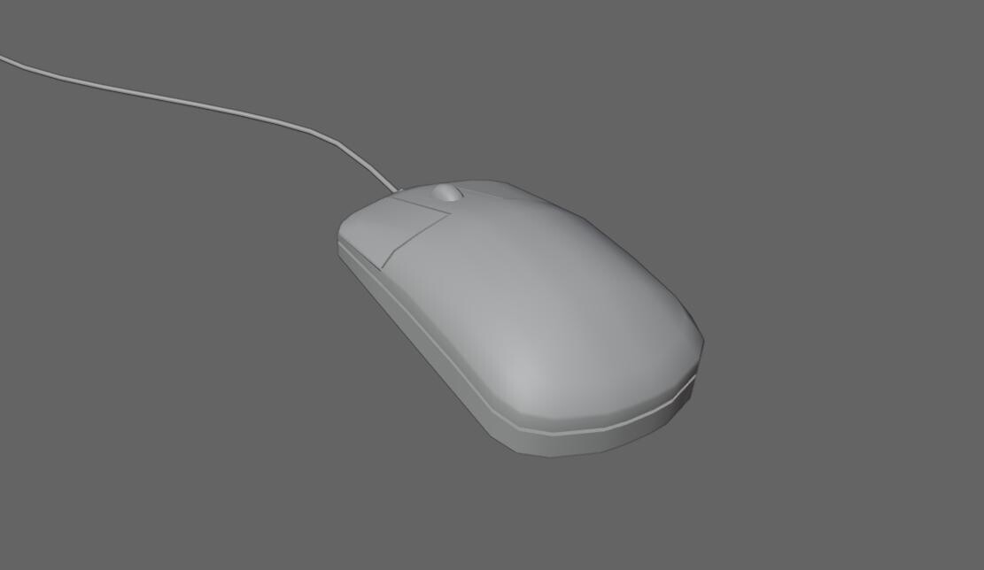 ArtStation - Old Mouse With Wire Low-poly 3D Model | Game Assets