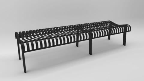 3D Model Bench Park 3