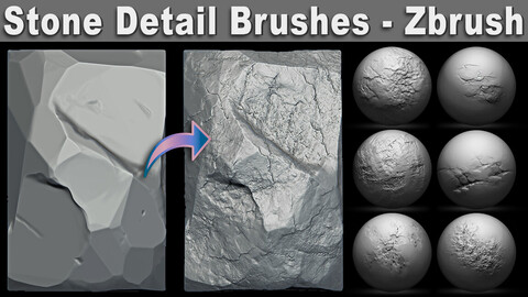Stone Detail Brushes - Zbrush