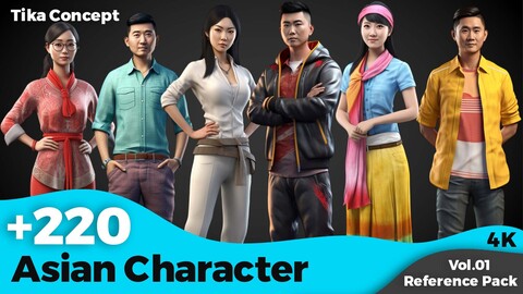 +220 Asian Character Concept (4k)