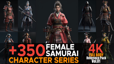 +350 Female Samurai_4K  (Samurai Collection Vol.01)