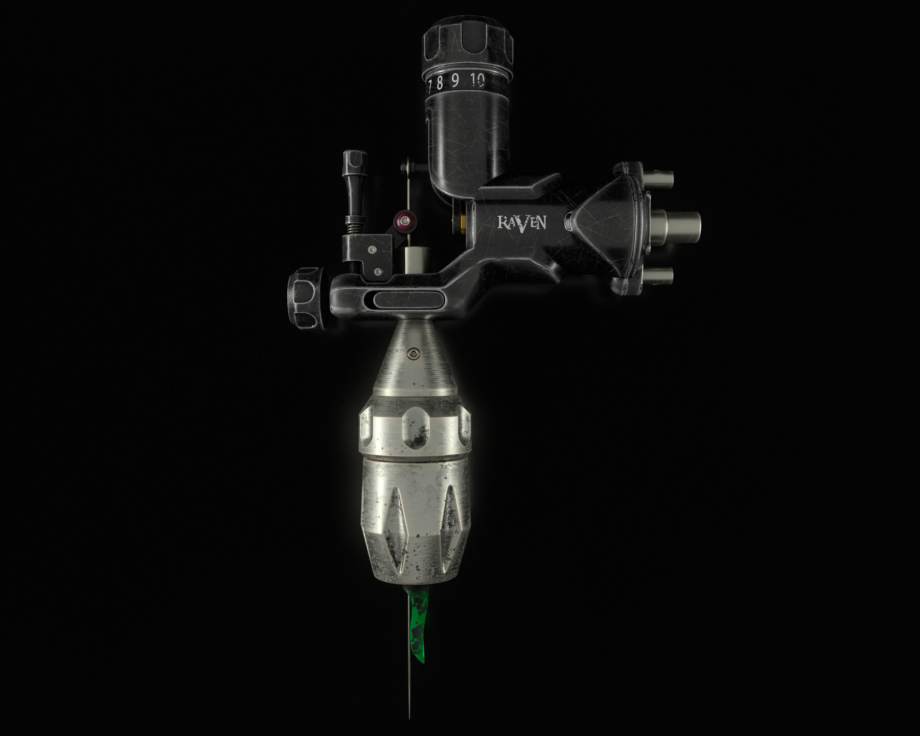 ArtStation - Raven Rotary Tattoo Machine 3D Model + Smart