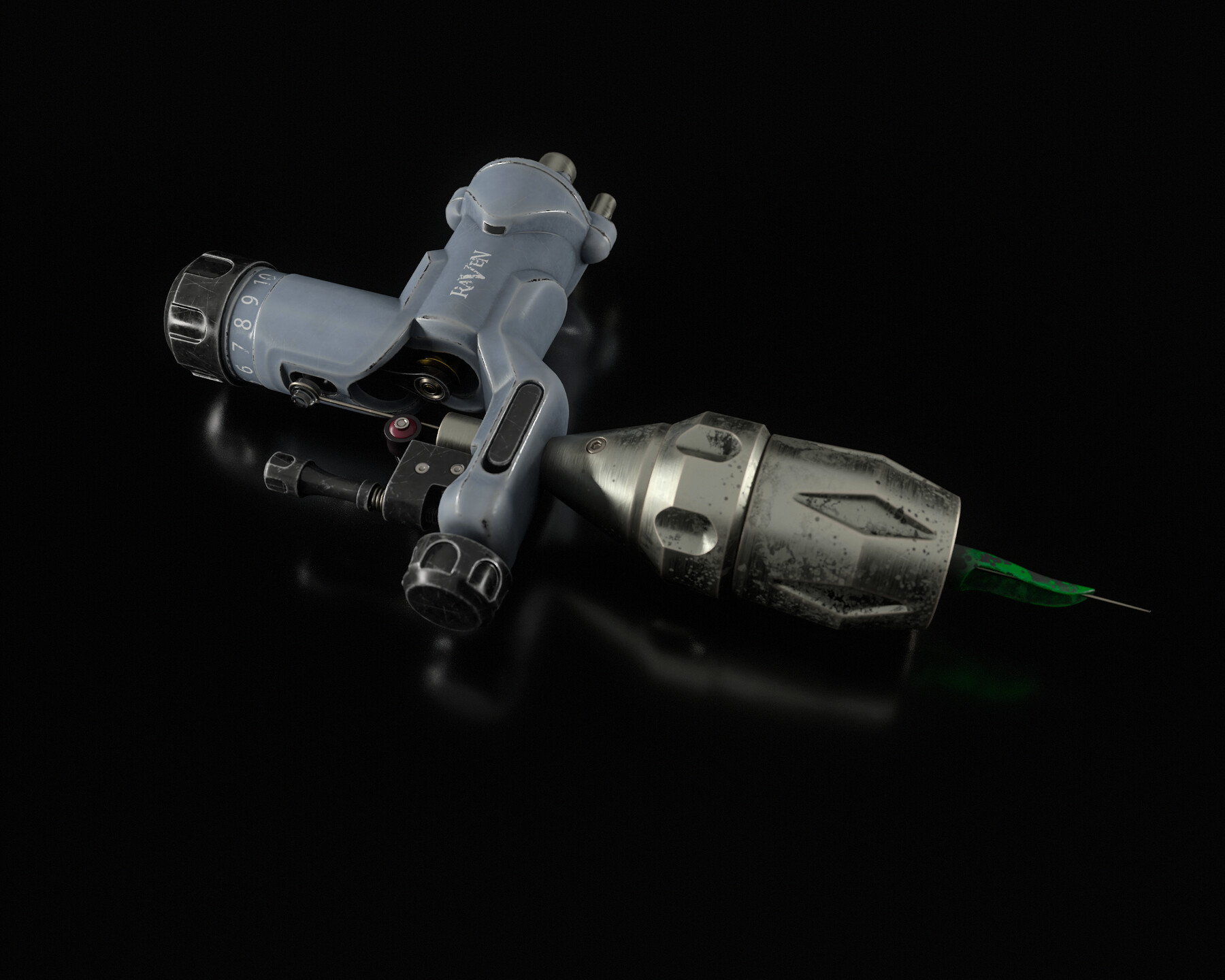 ArtStation - Raven Rotary Tattoo Machine 3D Model + Smart