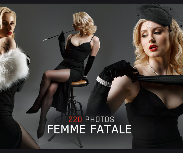 ArtStation - Femme Fatale Noir Vintage Style