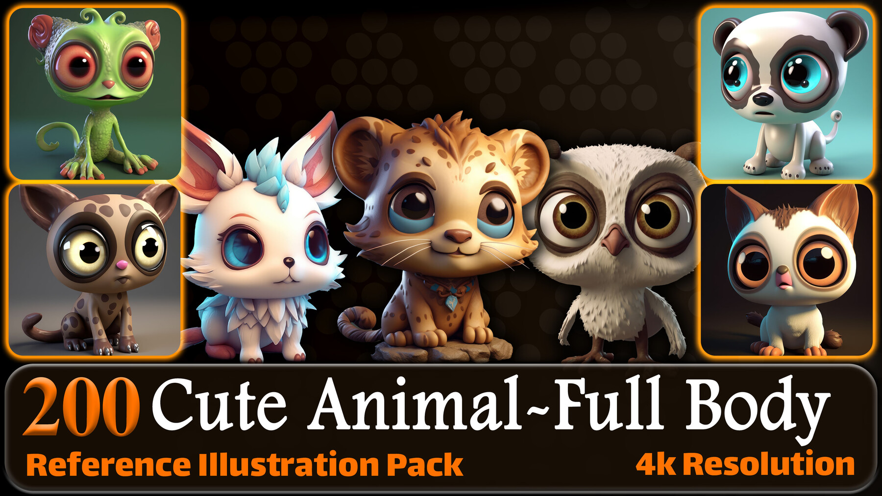 ArtStation - 200 Cute Animal Character (Full Body) Reference Pack ...