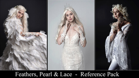 x150  Feathers Lace & Pearls - Fantasy Model Reference Pack