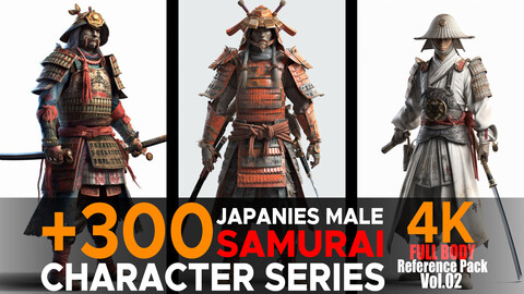 +300 Japanies Male Samurai (Samurai collection Vol.02) 4K