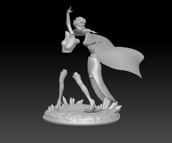 3D file Elsa - Frozen Fan art 3D print model 3D print model 🎨・3D print  design to download・Cults