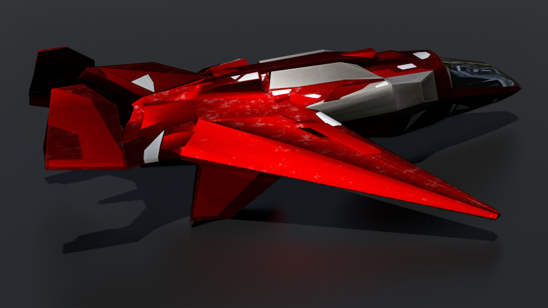 ArtStation - Red Spaceship 3D model | Game Assets