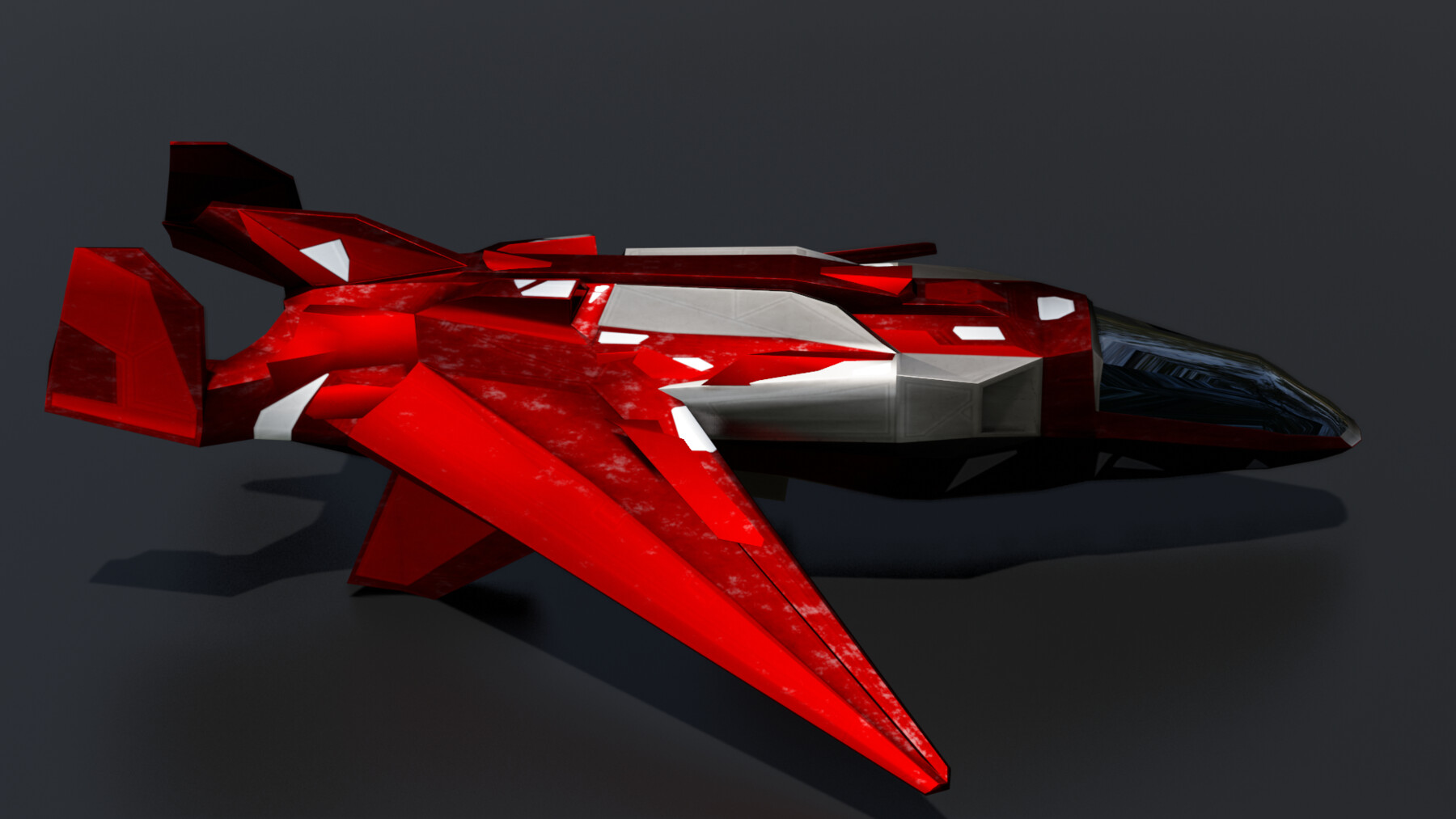 ArtStation - Red Spaceship 3D model | Game Assets