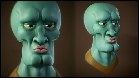 3D model - Handsome Squidward