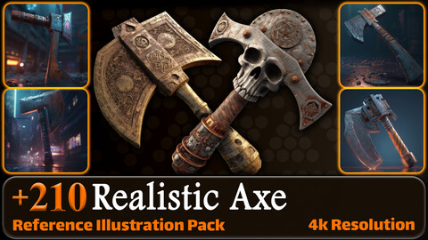 210 Realistic Axe Reference Pack | 4K | v.1