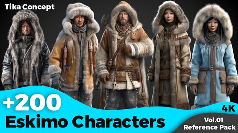 +200 Eskimo Characters Concept (4K)