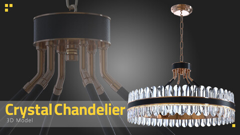 Argus Round Crystal Chandelier - Free 3D Model