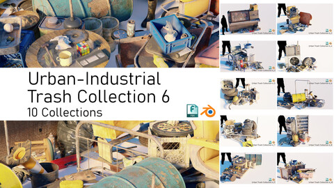 Urban Industrial Trash Collections 6 - 3d Assets