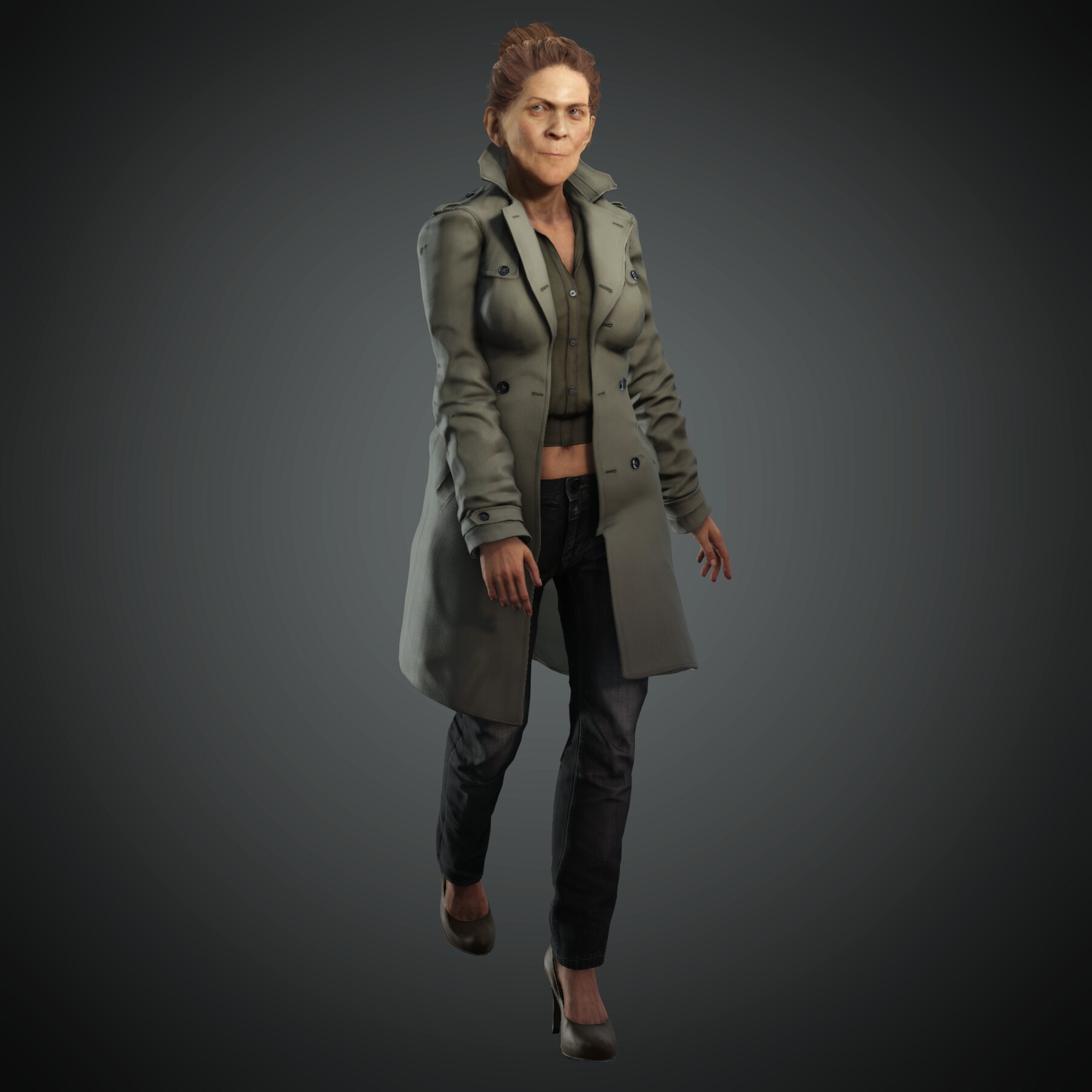 ArtStation - Character - Detective Mature Woman - Rigged and ...