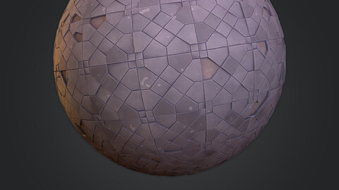 Stylized Stone Floor Tile - Substance 3D Designer