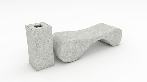 3D Model Bench Park 34