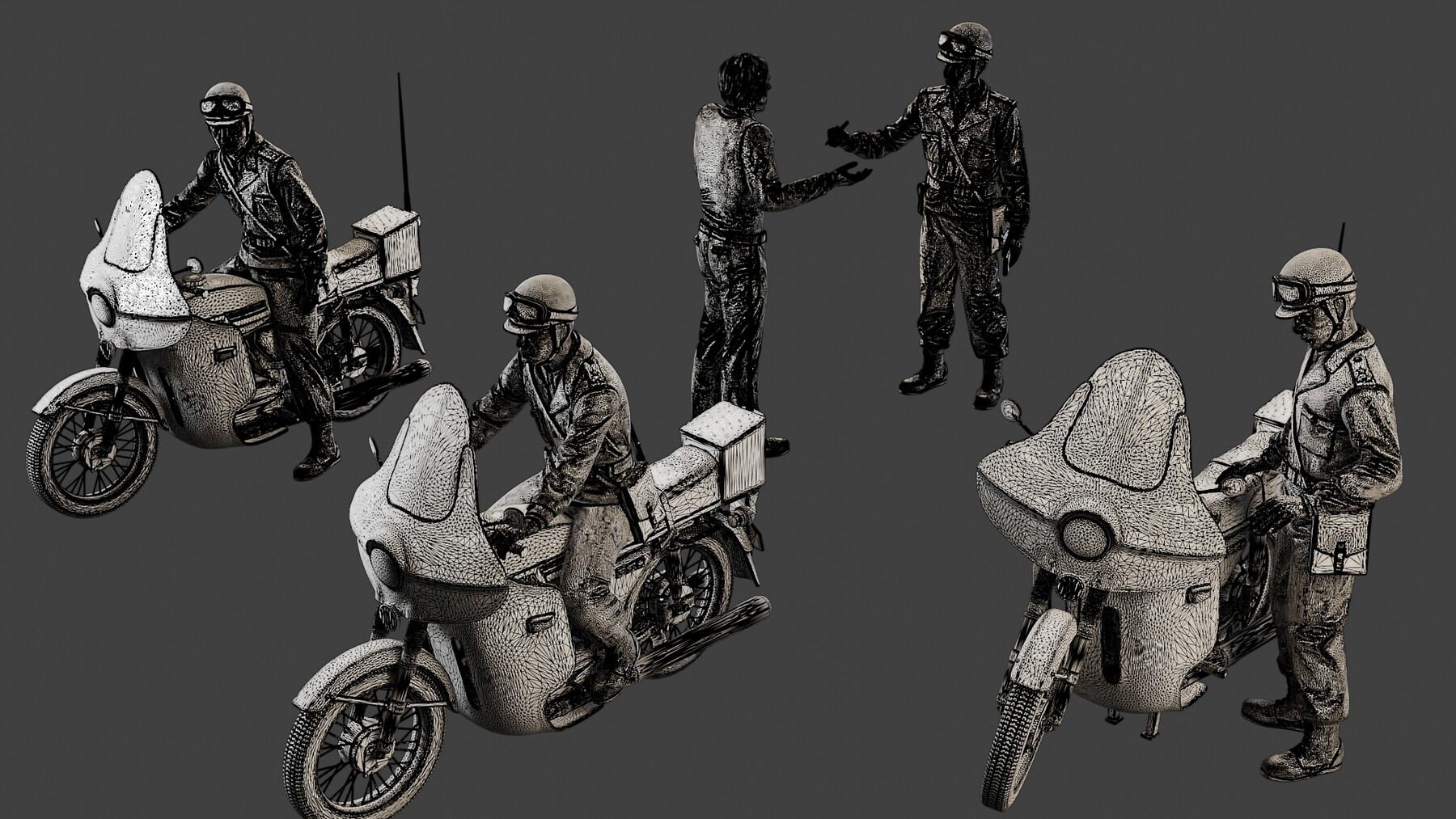 ArtStation - CzechSlovak Communist police Motorcycle CCPM1 Pack1 ...