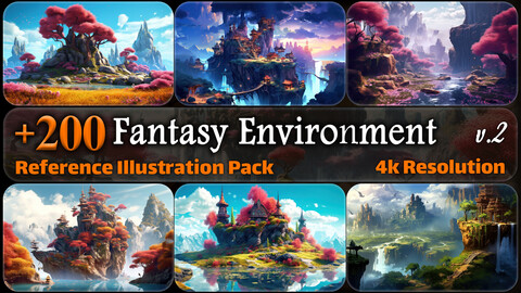 200 Fantasy Environment Reference Pack | 4K | v.2