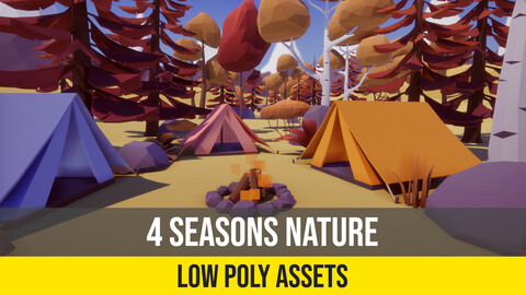 Low Poly 4 Seasons Nature - Asset for Unity 3D, Forest Map and Models