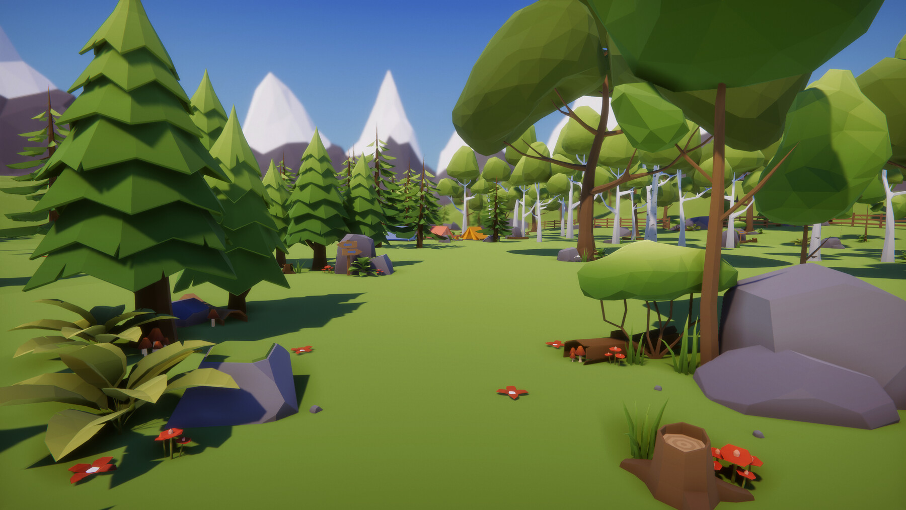 ArtStation - Low Poly 4 Seasons Nature - Asset for Unity 3D, Forest Map ...