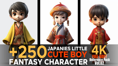 +300 Japanies Little Cute Boy (Japanies Fantasy Character Vol.02)