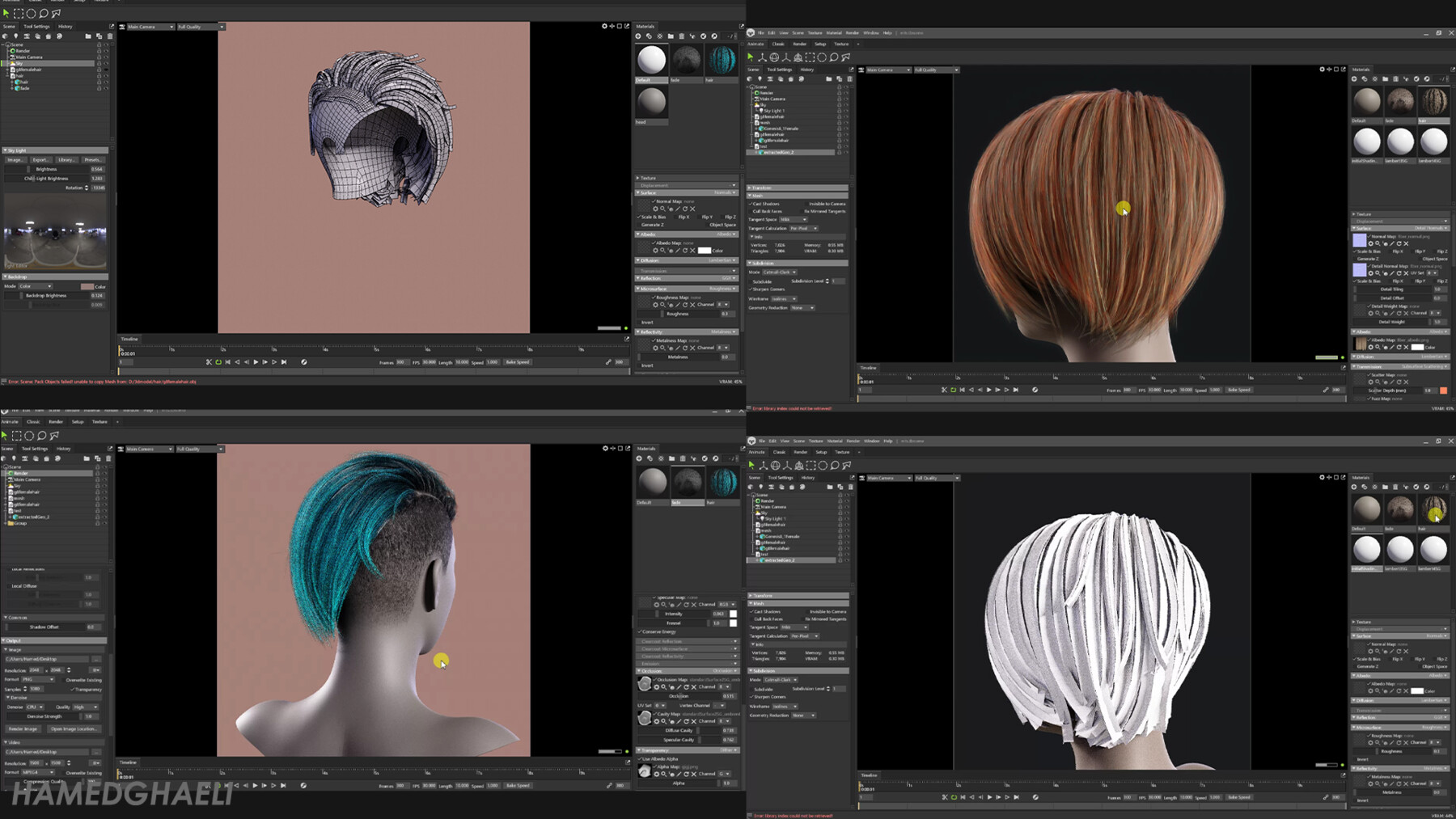 ArtStation - Real-Time Hair Cards + Wind Breakdown