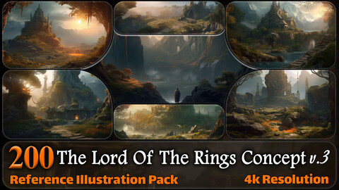 200 The Lord of The Rings Concept Reference Pack | 4K | v.3