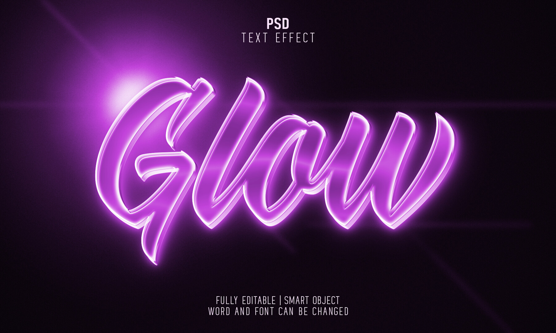 Artstation Glow Psd Fully Editable Text Effect Layer Style Psd